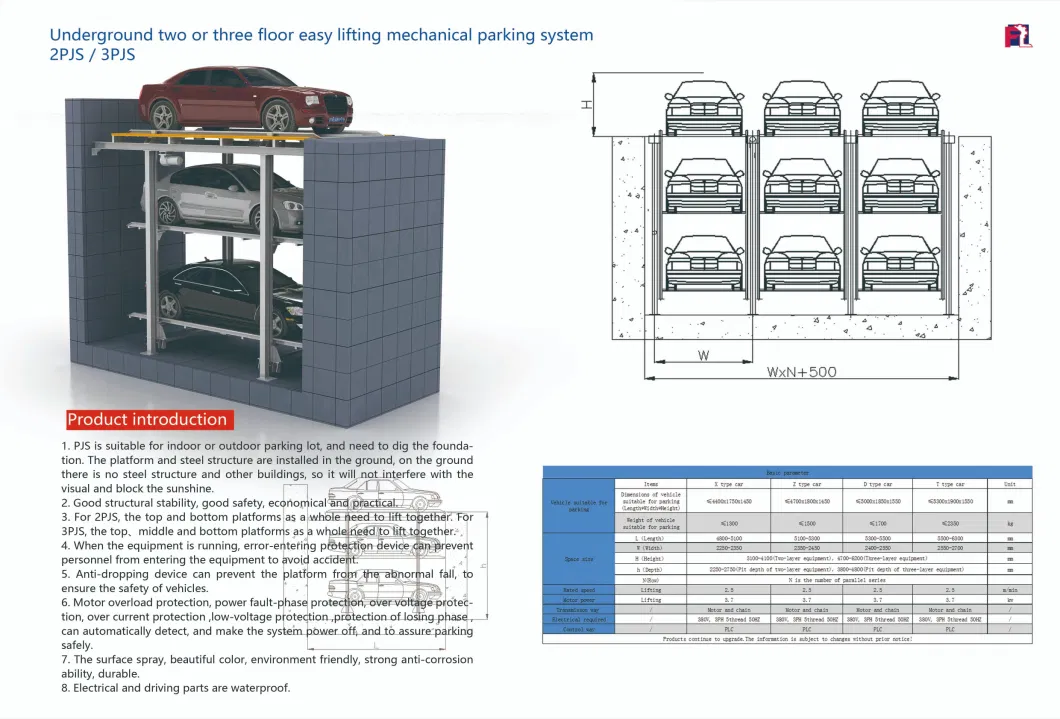 Luxury Good Maintenance Service Smart Hotel Garage Equipment Car Parking Systems