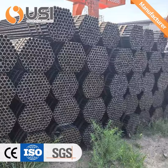 Soldado de alta calidad/sin costura/galvanizado/Negro/andamio API 5L ASTM A53/A106 Sch40 Schedule 80 Tubo soldado ERW de acero al carbono